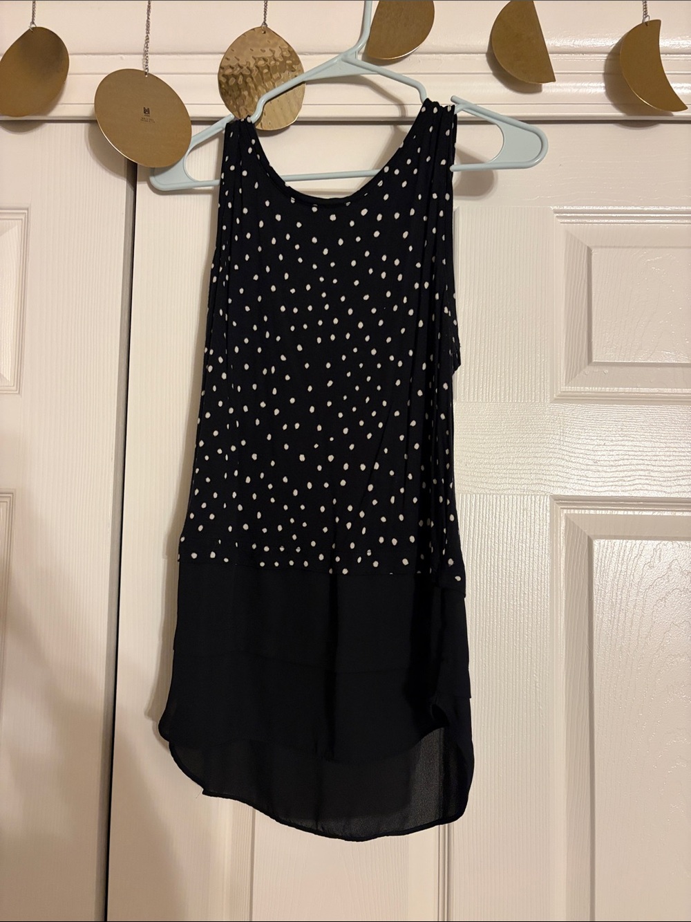 Black Polka Dot Sleeveless Blouse - Women - Loft